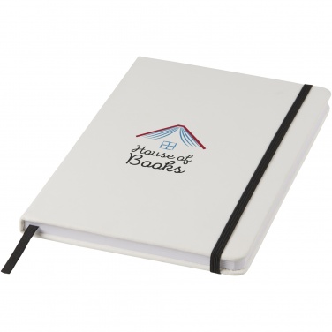 Logotrade corporate gift picture of: Spectrum A5 white notebook with coloured strap
