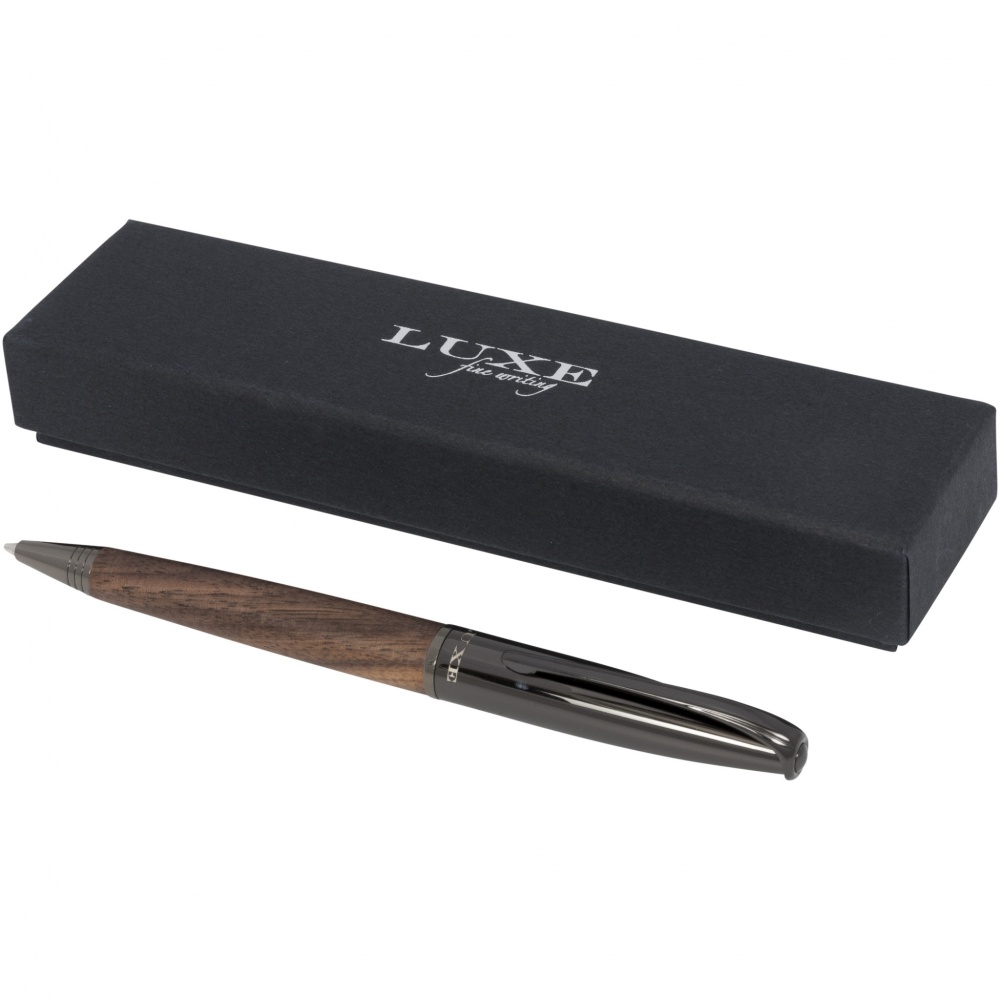 Logo trade promotional gift photo of: Loure wood barrel ballpoint pen