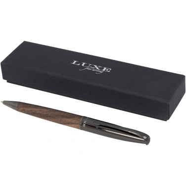 Logo trade promotional giveaways picture of: Loure wood barrel ballpoint pen