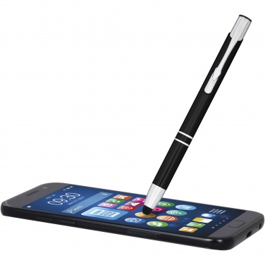 Logo trade advertising products picture of: Moneta anodized aluminium click stylus ballpoint pen