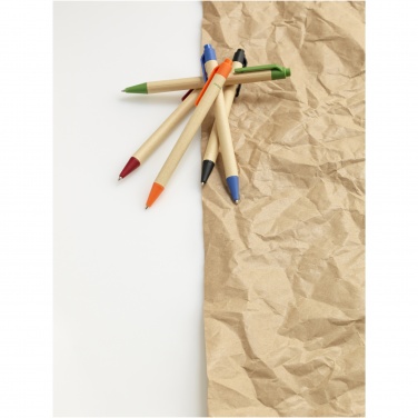Logo trade promotional merchandise photo of: Berk recycled carton and corn plastic ballpoint pen