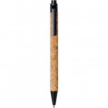 Logo trade promotional merchandise photo of: Midar cork and wheat straw ballpoint pen