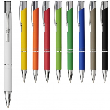 Logotrade promotional product image of: Moneta soft touch ballpoint pen