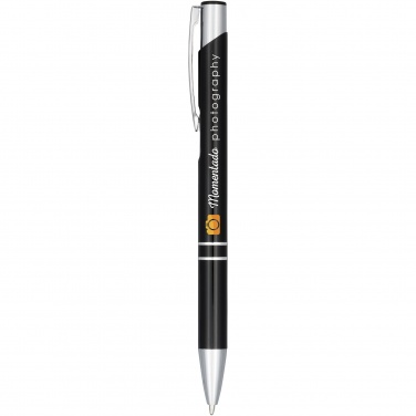 Logo trade business gift photo of: Moneta anodized aluminium click ballpoint pen