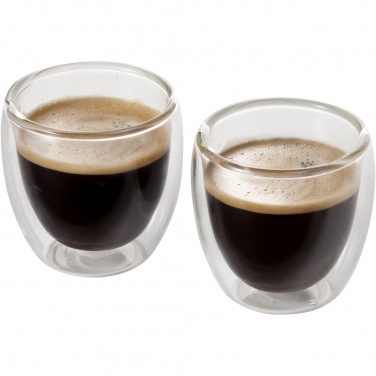 Logo trade business gift photo of: Boda 2-piece glass espresso cup set