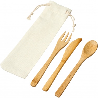 Logotrade promotional item image of: Celuk bamboo cutlery set