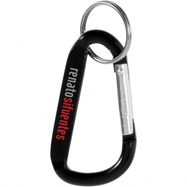 Logo trade corporate gifts image of: Timor carabiner keychain