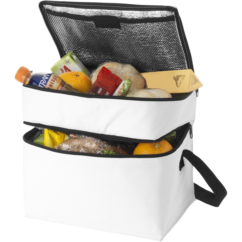 Logo trade promotional items image of: Oslo 2-zippered compartments cooler bag 13L