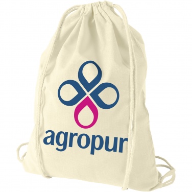 Logo trade promotional products picture of: Oregon 100 g/m² cotton drawstring bag 5L