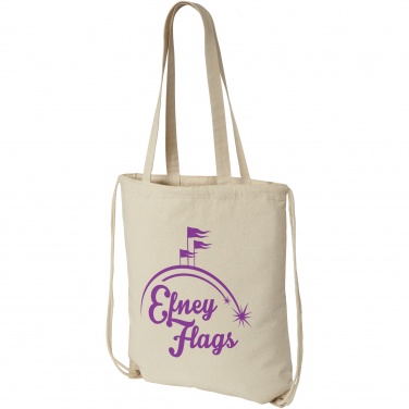 Logo trade promotional giveaways image of: Eliza 240 g/m² cotton drawstring bag 6L