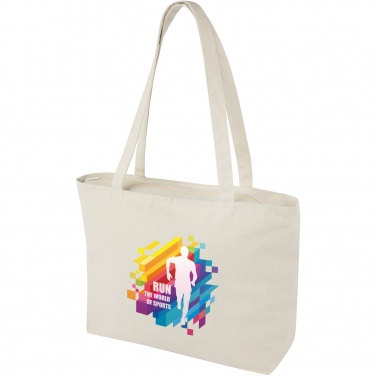 Logotrade promotional items photo of: Ningbo 320 g/m² zippered cotton tote bag 15L