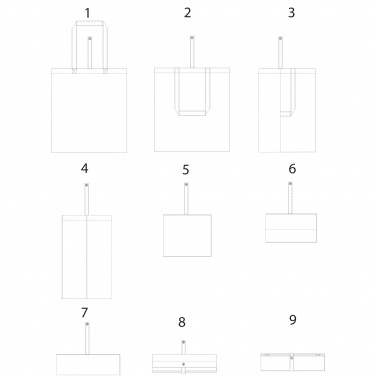 Logo trade promotional giveaways image of: Nevada 100 g/m² cotton foldable tote bag 7L