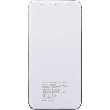 Logo trade business gifts image of: Constant 10.000 mAh wireless power bank with LED