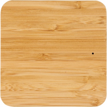 Logotrade promotional product image of: Leaf 5W bamboo and fabric wireless charging pad
