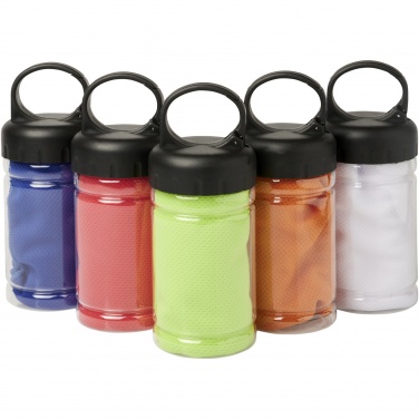 Logo trade promotional giveaway photo of: Remy cooling towel in PET container