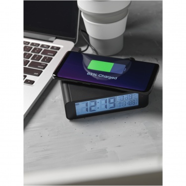 Logo trade advertising products image of: Seconds 5W wireless charging clock