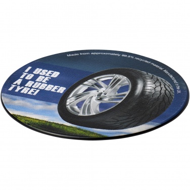 Logo trade advertising products image of: Brite-Mat® round coaster with tyre material