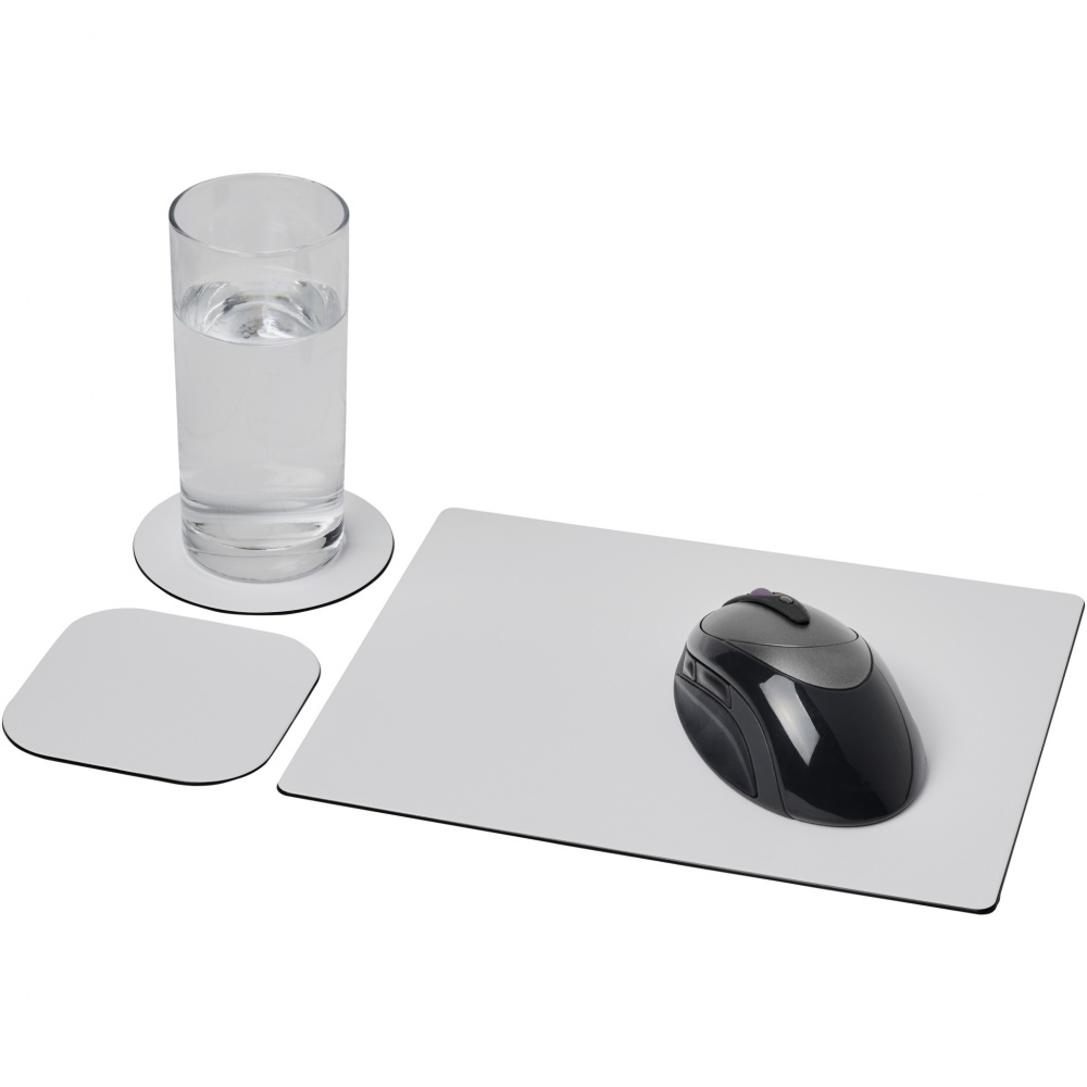 Logo trade promotional items picture of: Brite-Mat® mouse mat and coaster set combo 1