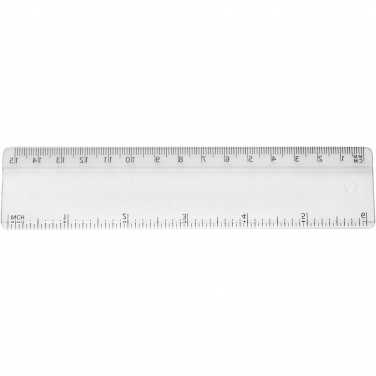 Logo trade promotional giveaways image of: Renzo 15 cm plastic ruler