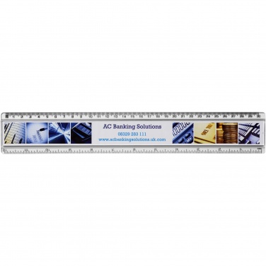 Logo trade promotional merchandise image of: Ellison 30 cm plastic insert ruler