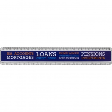 Logo trade promotional merchandise photo of: Ellison 30 cm plastic insert ruler