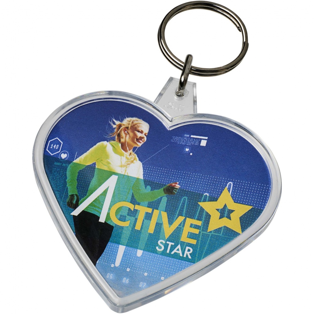 Logotrade promotional products photo of: Combo heart-shaped keychain