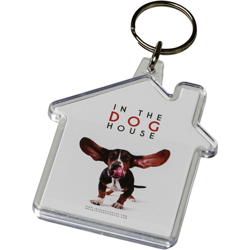 Logo trade corporate gift photo of: Combo house-shaped keychain