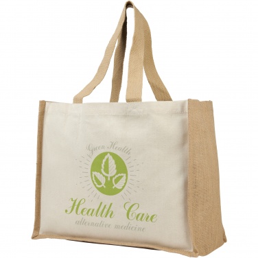 Logotrade promotional product image of: Varai 320 g/m² canvas and jute shopping tote bag 23L