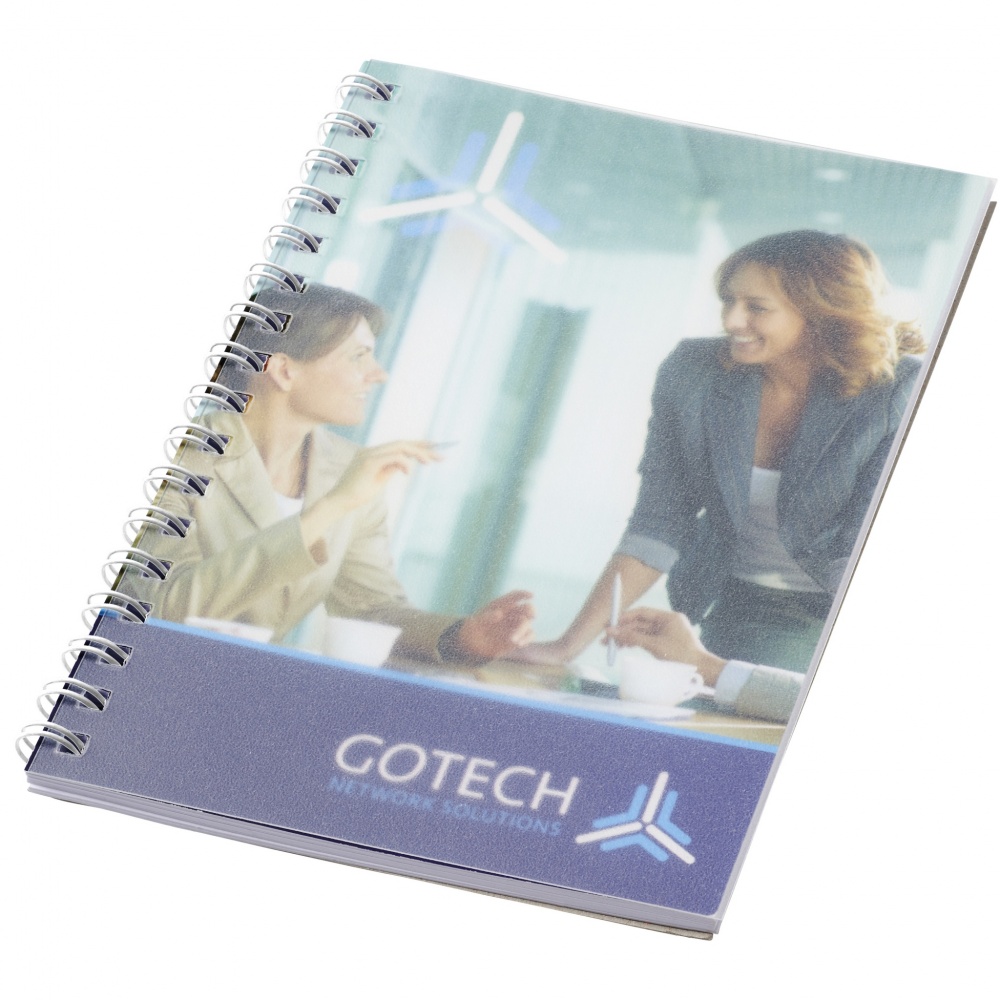 Logo trade advertising products picture of: Desk-Mate® spiral A6 notebook PP cover