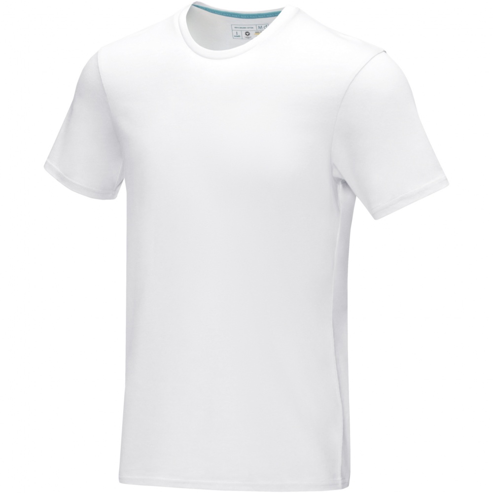 Logo trade promotional giveaways image of: Azurite short sleeve men’s organic t-shirt