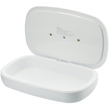 Logo trade promotional merchandise photo of: Capsule UV smartphone sanitizer with 5W wireless charging pad