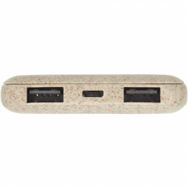 Logo trade promotional gifts picture of: Asama 5000 mAh wheat straw power bank