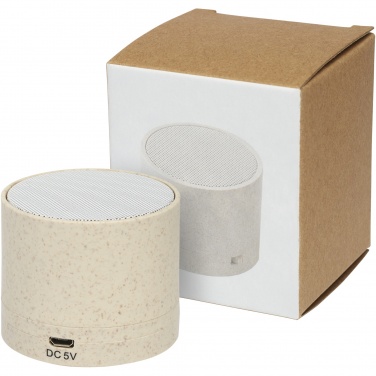 Logo trade business gifts image of: Kikai wheat straw Bluetooth® speaker