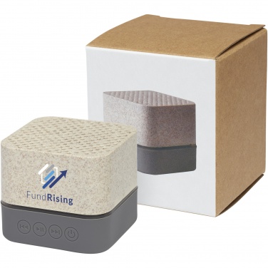 Logo trade promotional merchandise photo of: Aira wheat straw Bluetooth® speaker