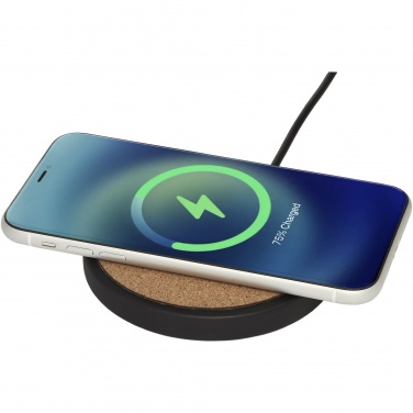 Logotrade promotional gift picture of: Kivi 10W limestone/cork wireless charging pad