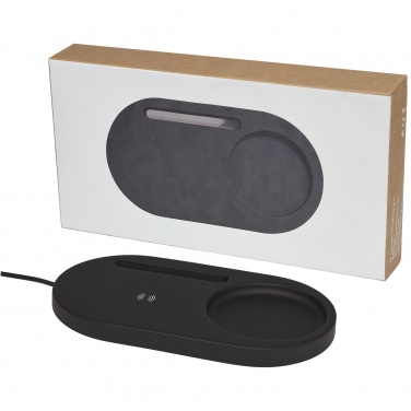 Logo trade promotional items image of: Klip 5W wireless charging desk organizer