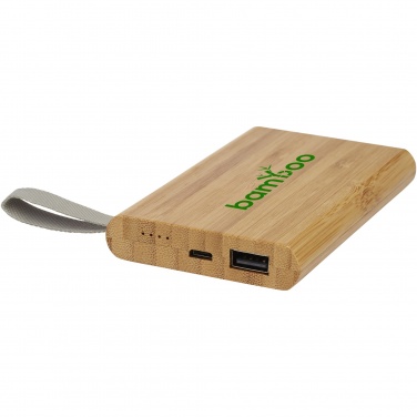 Logo trade corporate gifts picture of: Tulda 5000 mAh bamboo power bank