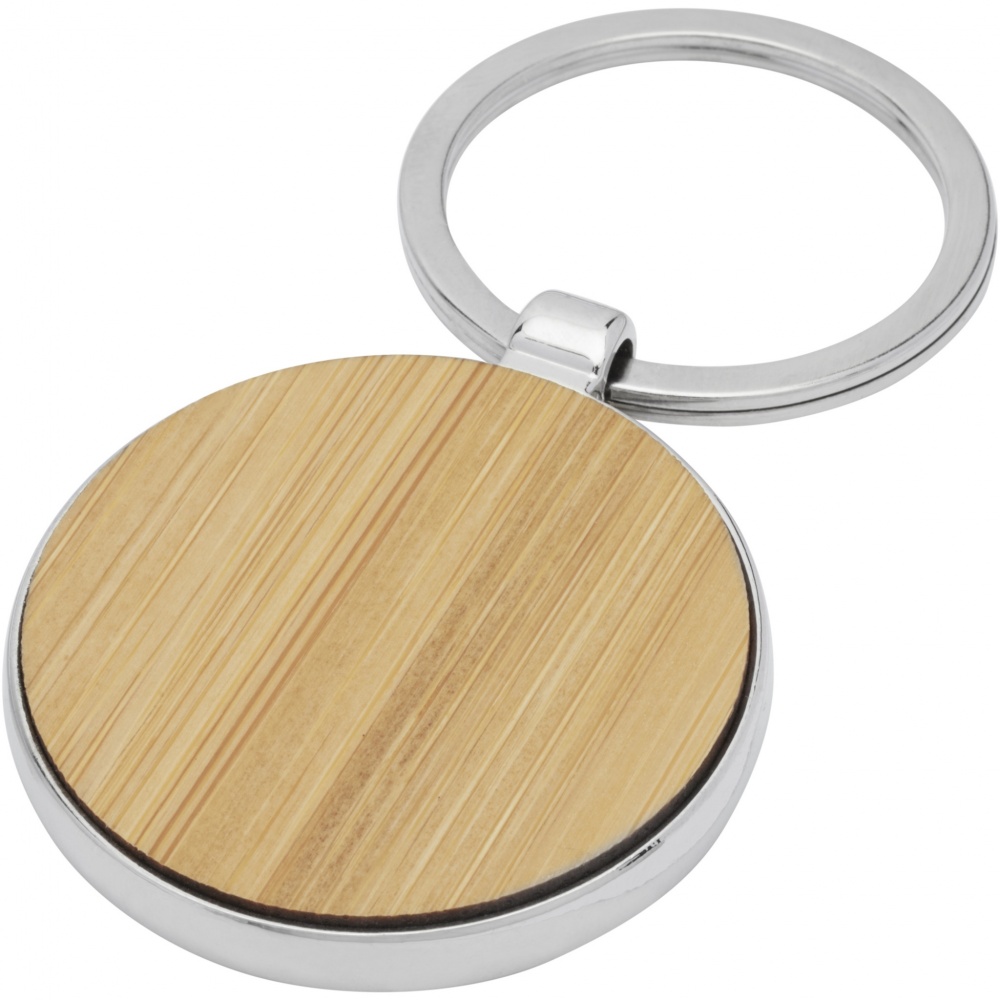 Logo trade promotional item photo of: Nino bamboo round keychain