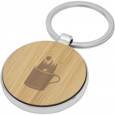 Logo trade promotional gifts image of: Nino bamboo round keychain