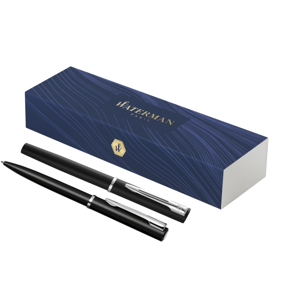 Logotrade corporate gift picture of: Waterman Allure ballpoint and rollerball pen set
