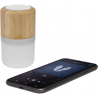 Logotrade corporate gifts photo of: Aurea bamboo Bluetooth® speaker with light 