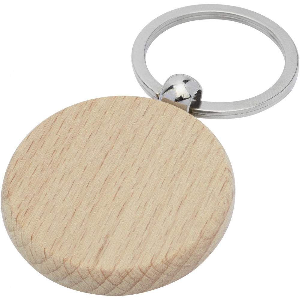 Logotrade promotional item picture of: Giovanni beech wood round keychain