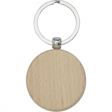 Logotrade promotional giveaway image of: Giovanni beech wood round keychain