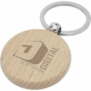 Logotrade corporate gifts photo of: Giovanni beech wood round keychain
