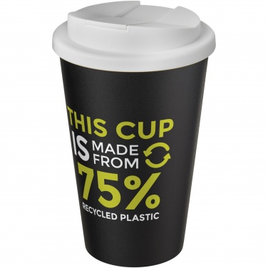 Logo trade promotional products image of: Americano® Eco 350 ml recycled tumbler with spill-proof lid