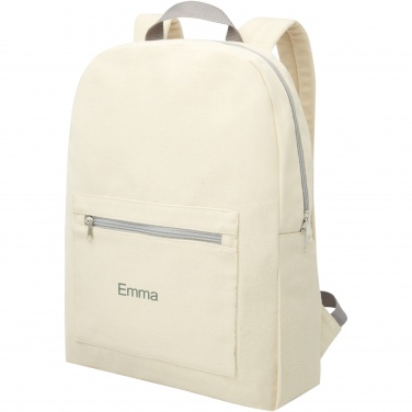 Logo trade promotional gifts picture of: Pheebs 450 g/m² recycled cotton and polyester backpack 10L