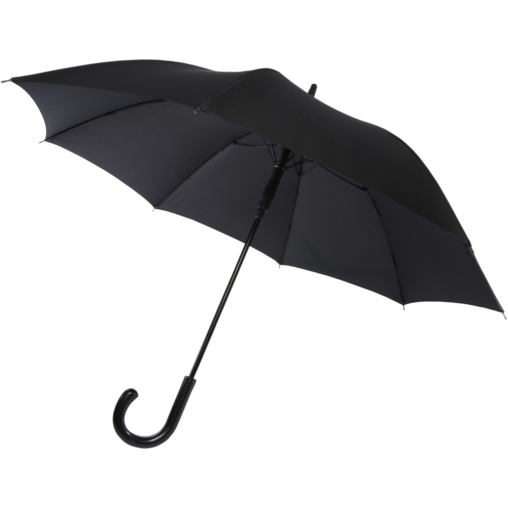 Logo trade promotional giveaways image of: Fontana 23" auto open umbrella with carbon look and crooked handle