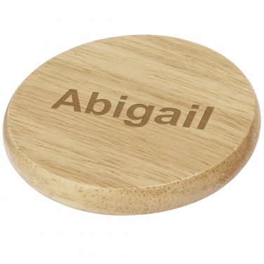 Logotrade promotional item image of: Scoll wooden coaster with bottle opener
