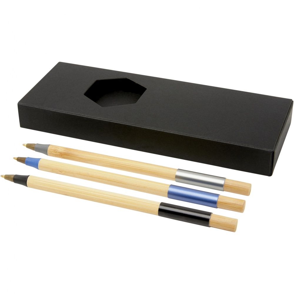 Logo trade corporate gift photo of: Kerf 3-piece bamboo pen set