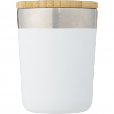 Logo trade advertising products image of: Lagan 300 ml stainless steel tumbler with bamboo lid